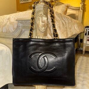 Chanel Black CC Chain Tote